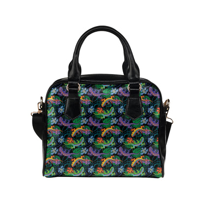 Gecko Colorful Pattern Print Design 01 Shoulder Handbag