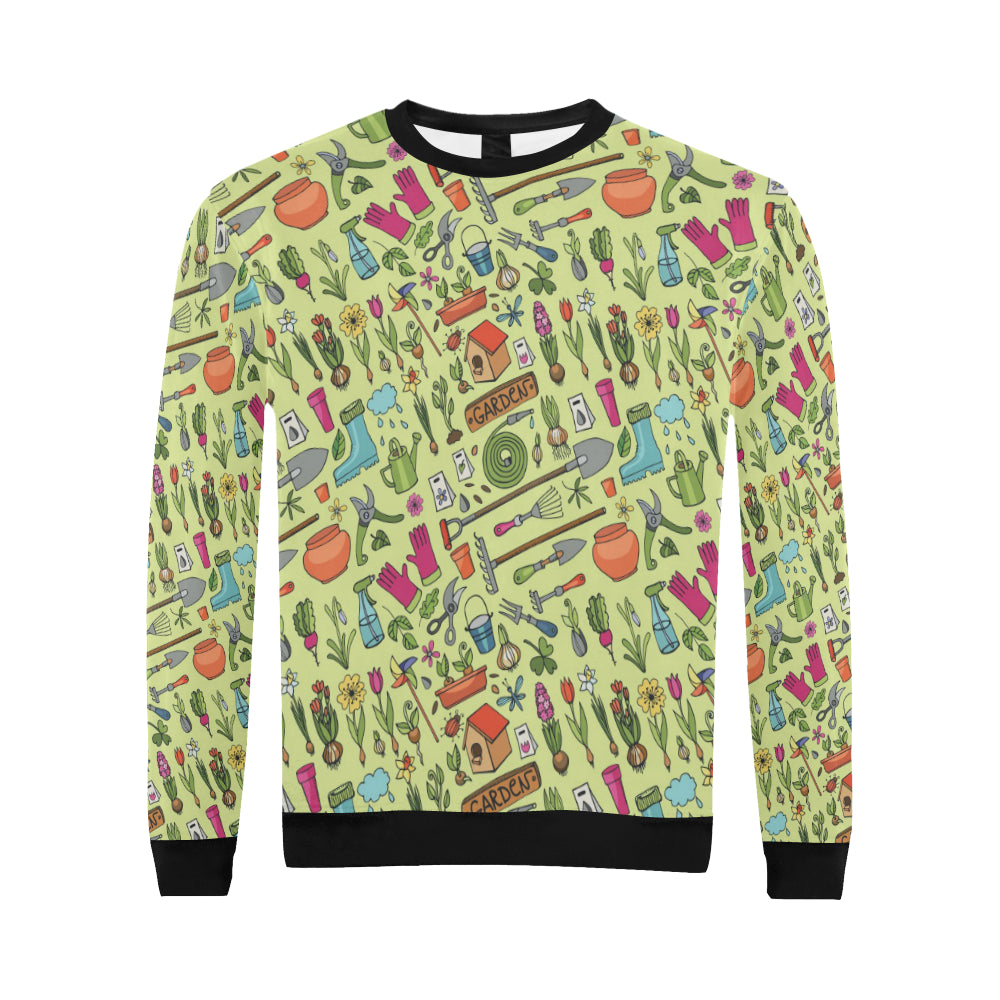 Gardening Pattern Print Design G02 Men Long Sleeve Sweatshirt