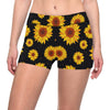 Sunflower Pattern Print Design SF09 Yoga Shorts