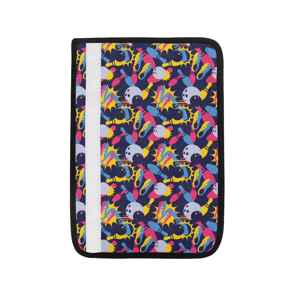 Bowling Pattern Print Design 02 Car Seat Belt Cover