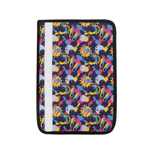 Bowling Pattern Print Design 02 Car Seat Belt Cover