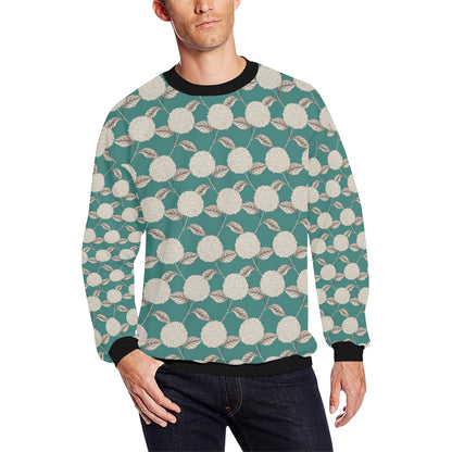 Hydrangea Pattern Print Design HD03 Men Long Sleeve Sweatshirt