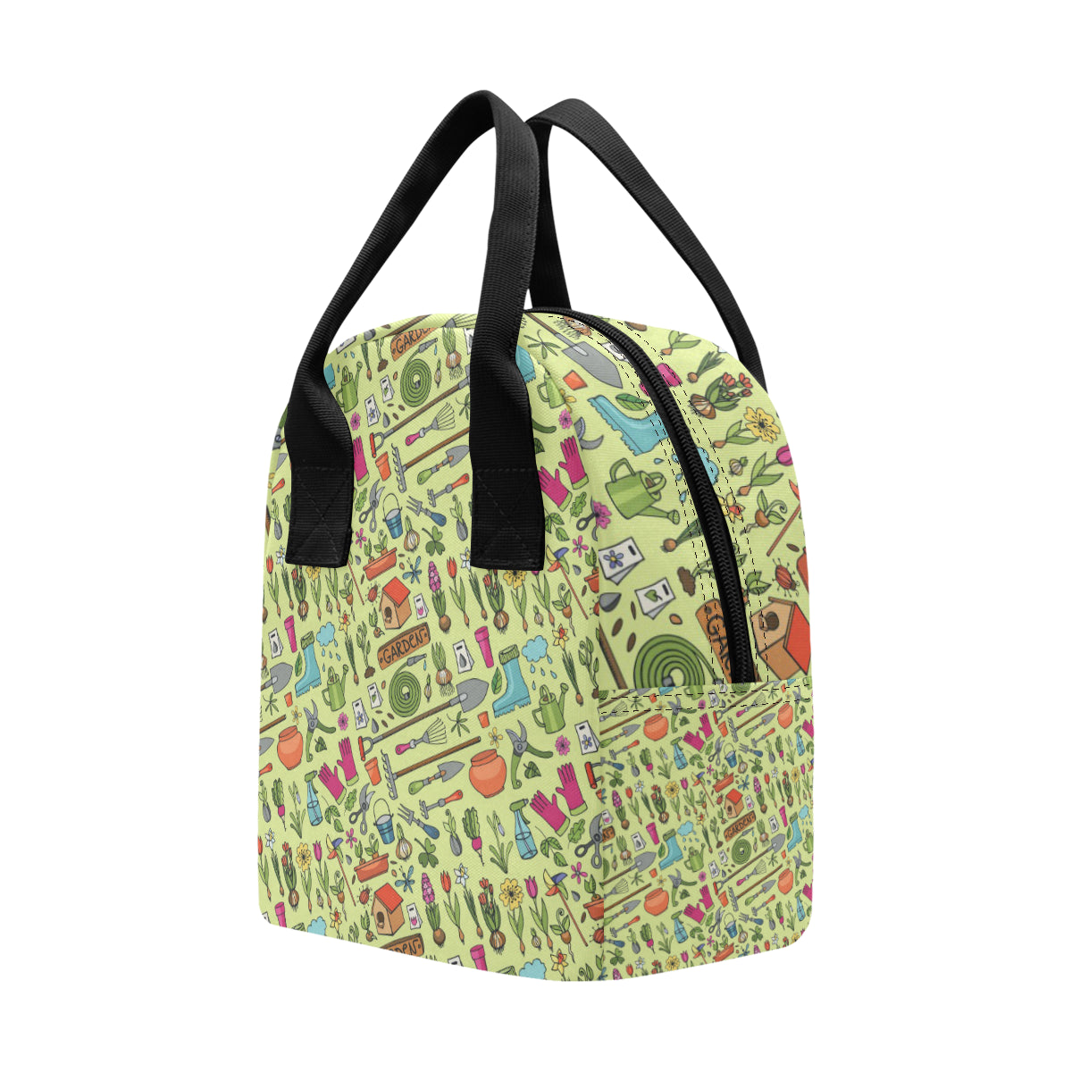 Gardening Pattern Print Design G02 Insulated Lunch Bag