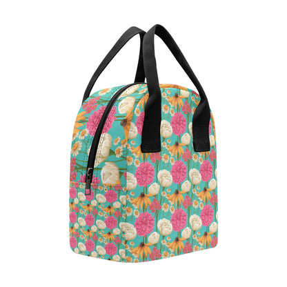 Summer Floral Pattern Print Design SF07 Insulated Lunch Bag