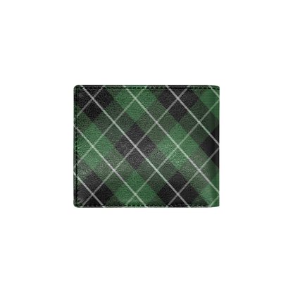Plaid Green Pattern Print Design A05 Men's ID Card Wallet