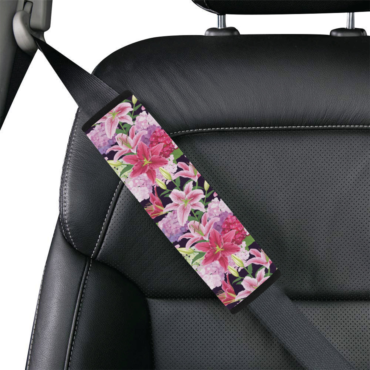 Lily Pattern Print Design LY017 Car Seat Belt Cover