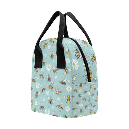 Bee Pattern Print Design BEE010 Insulated Lunch Bag