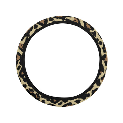 Cheetah Pattern Print Design 02 Steering Wheel Cover with Elastic Edge