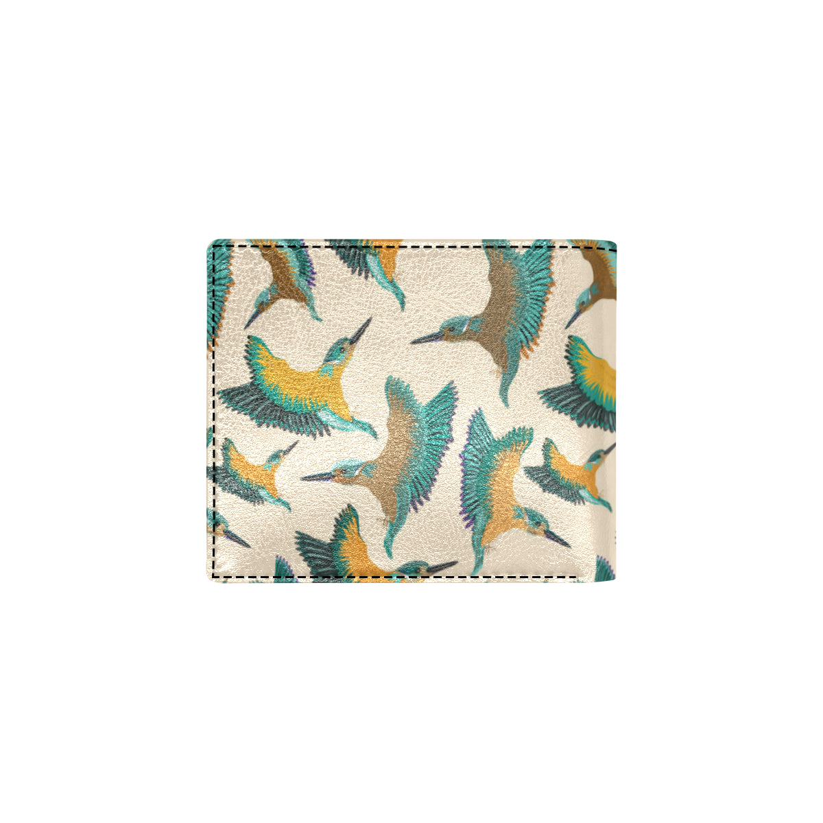 Kingfisher Pattern Print Design 02 Men's ID Card Wallet