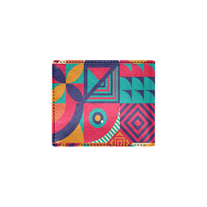 Mosaic Pattern Print Design 03 Men's ID Card Wallet