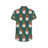 Baseball Fire Print Pattern Men's Short Sleeve Button Up Shirt