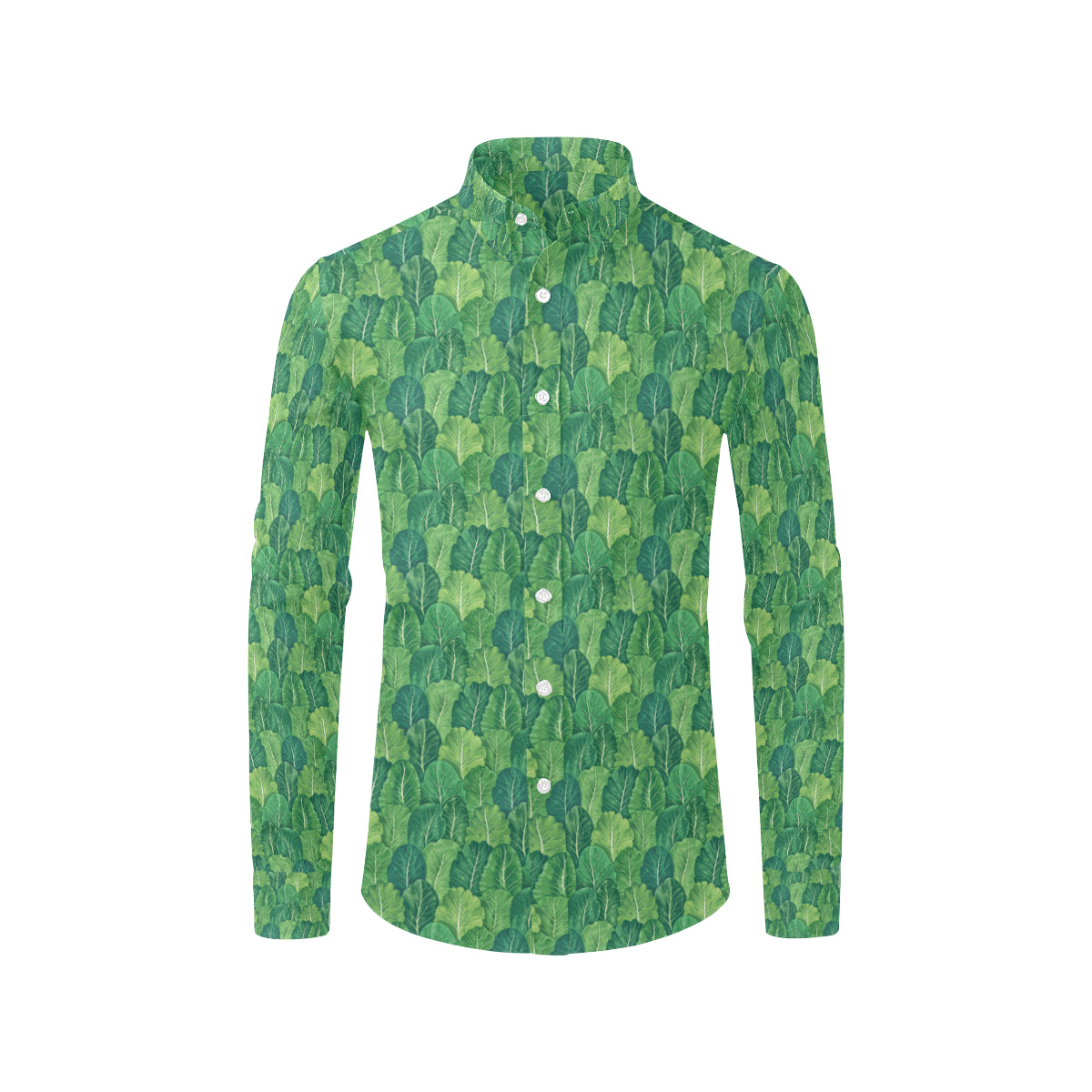 Cabbage Pattern Print Design 02 Men's Long Sleeve Shirt