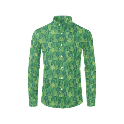 Cabbage Pattern Print Design 02 Men's Long Sleeve Shirt