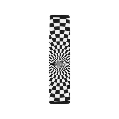 Checkered Flag Optical illusion Car Seat Belt Cover