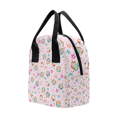 Cupcake Pattern Print Design CP03 Insulated Lunch Bag