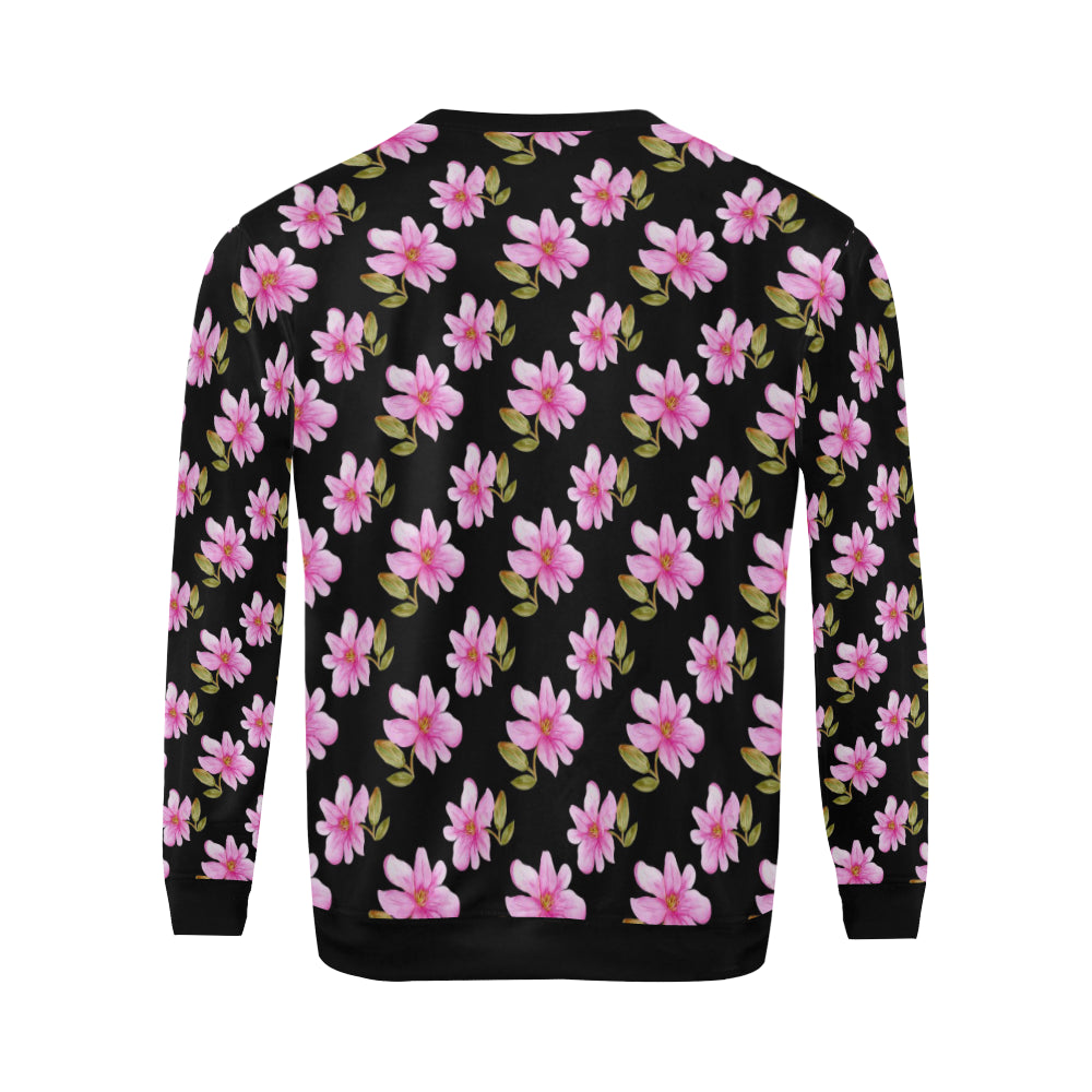 Magnolia Pattern Print Design MAG06 Men Long Sleeve Sweatshirt