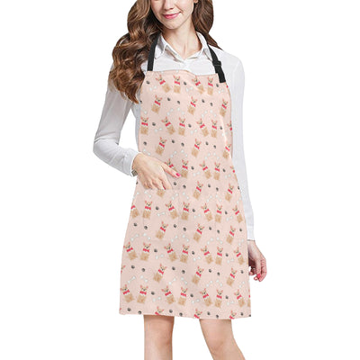 Chihuahua Pattern Print Design 04 Apron with Pocket