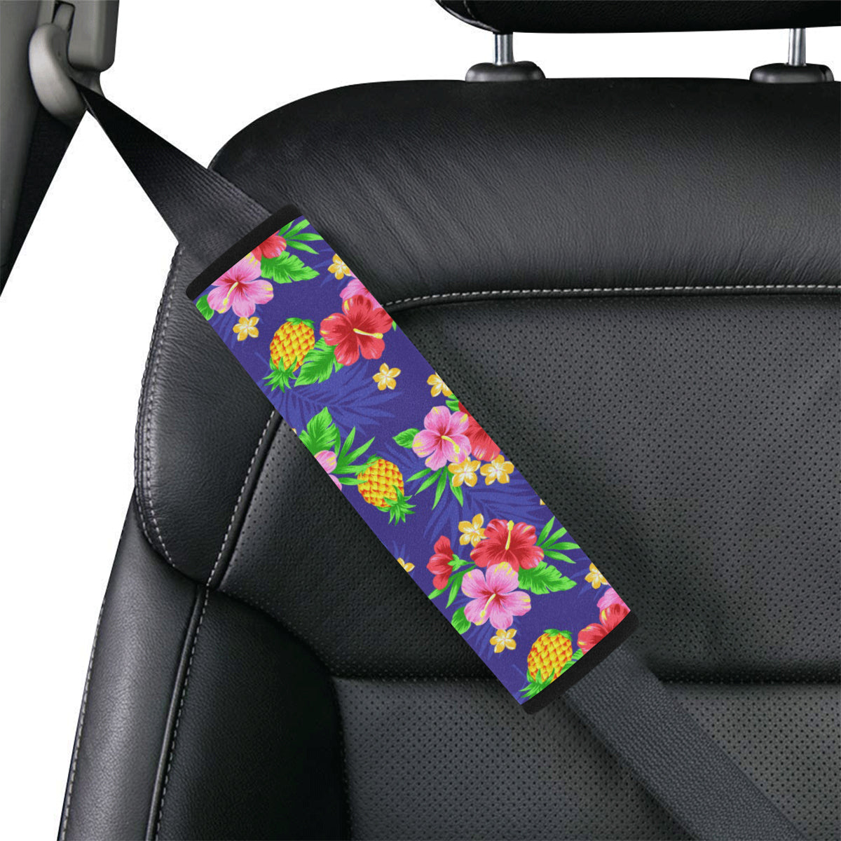 Hawaiian Themed Pattern Print Design H05 Car Seat Belt Cover