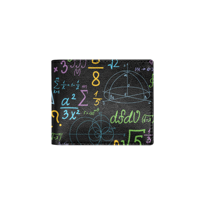Math Pattern Print Design 03 Men's ID Card Wallet