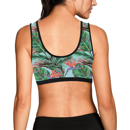 Bird Of Paradise Pattern Print Design BOP01 Sports Bra