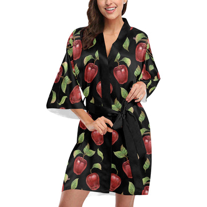 Apple Pattern Print Design AP011 Women Kimono Robe