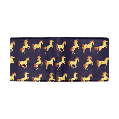 Gold Horse Pattern Men's ID Card Wallet