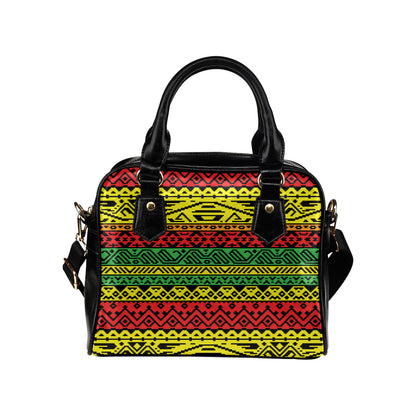 Rastafarian Pattern Print Design A02 Shoulder Handbag