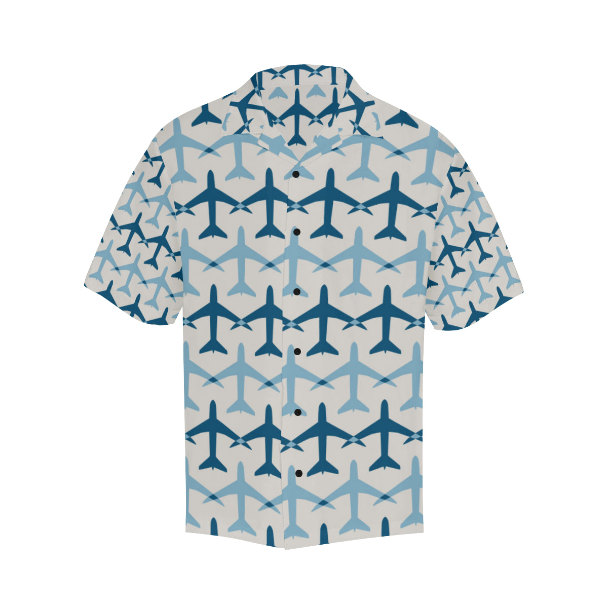 Airplane Pattern Print Design 04 Men's Hawaiian Shirt
