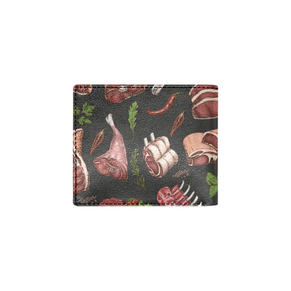 Meat Pattern Print Design 02 Men's ID Card Wallet