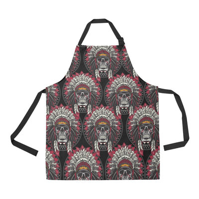 Native Indian Skull Apron with Pocket