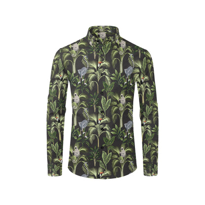Rainforest Pattern Print Design RF05 Men's Long Sleeve Shirt