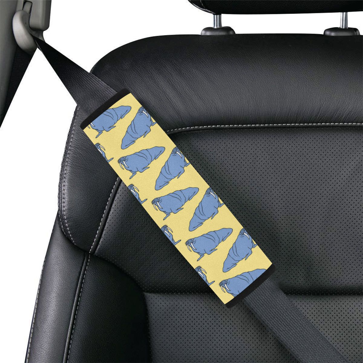 Walrus Pattern Print Design 02 Car Seat Belt Cover