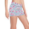 Orchid Pink Pattern Print Design OR01 Yoga Shorts