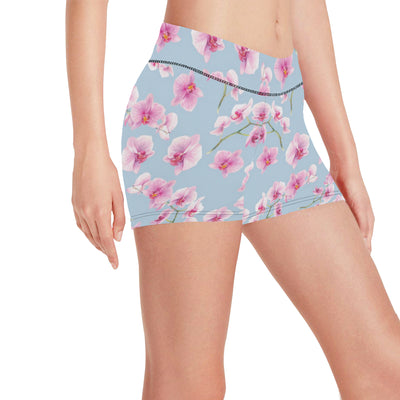 Orchid Pink Pattern Print Design OR01 Yoga Shorts