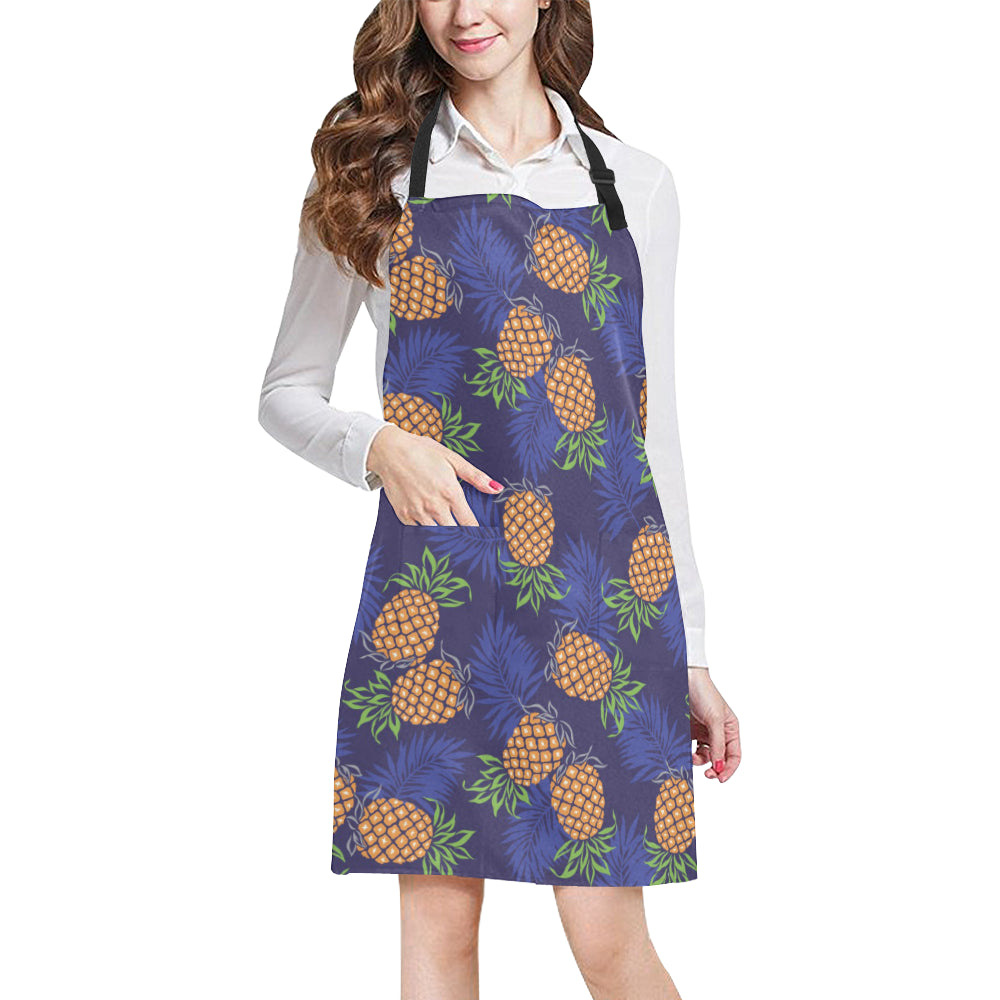 Pineapple Pattern Print Design PP02 Apron with Pocket