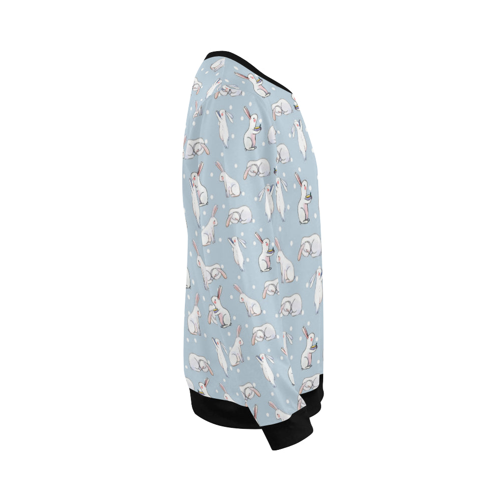 Rabbit Pattern Print Design RB06 Men Long Sleeve Sweatshirt