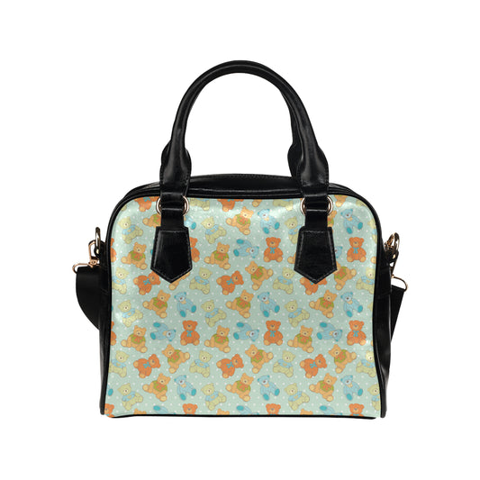 Bear Pattern Print Design 02 Shoulder Handbag