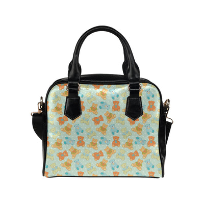 Bear Pattern Print Design 02 Shoulder Handbag