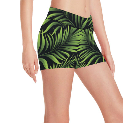 Palm Leaves Pattern Print Design PL07 Yoga Shorts