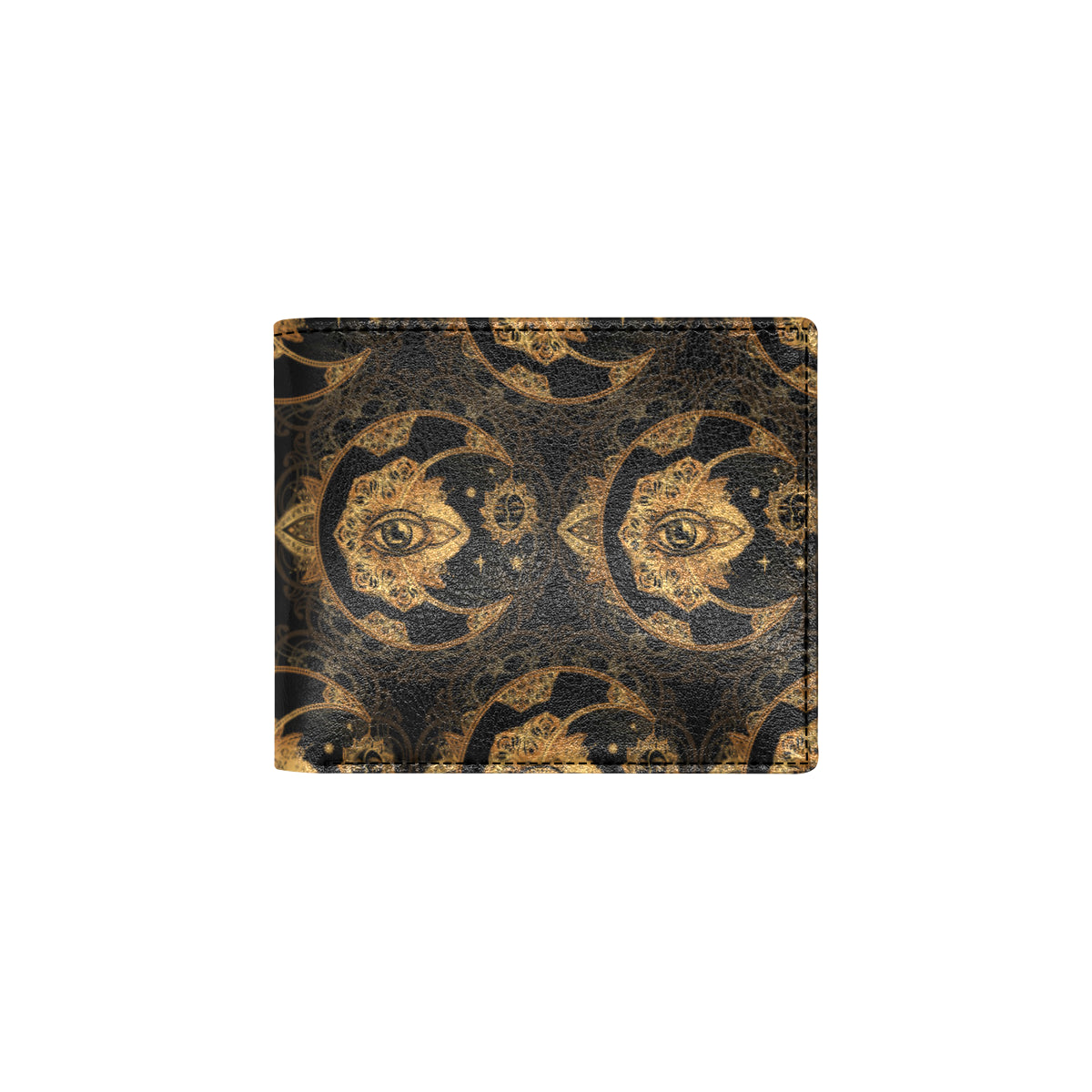Sun Moon mandala Third eye Men's ID Card Wallet