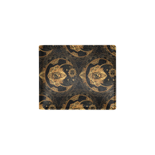 Sun Moon mandala Third eye Men's ID Card Wallet