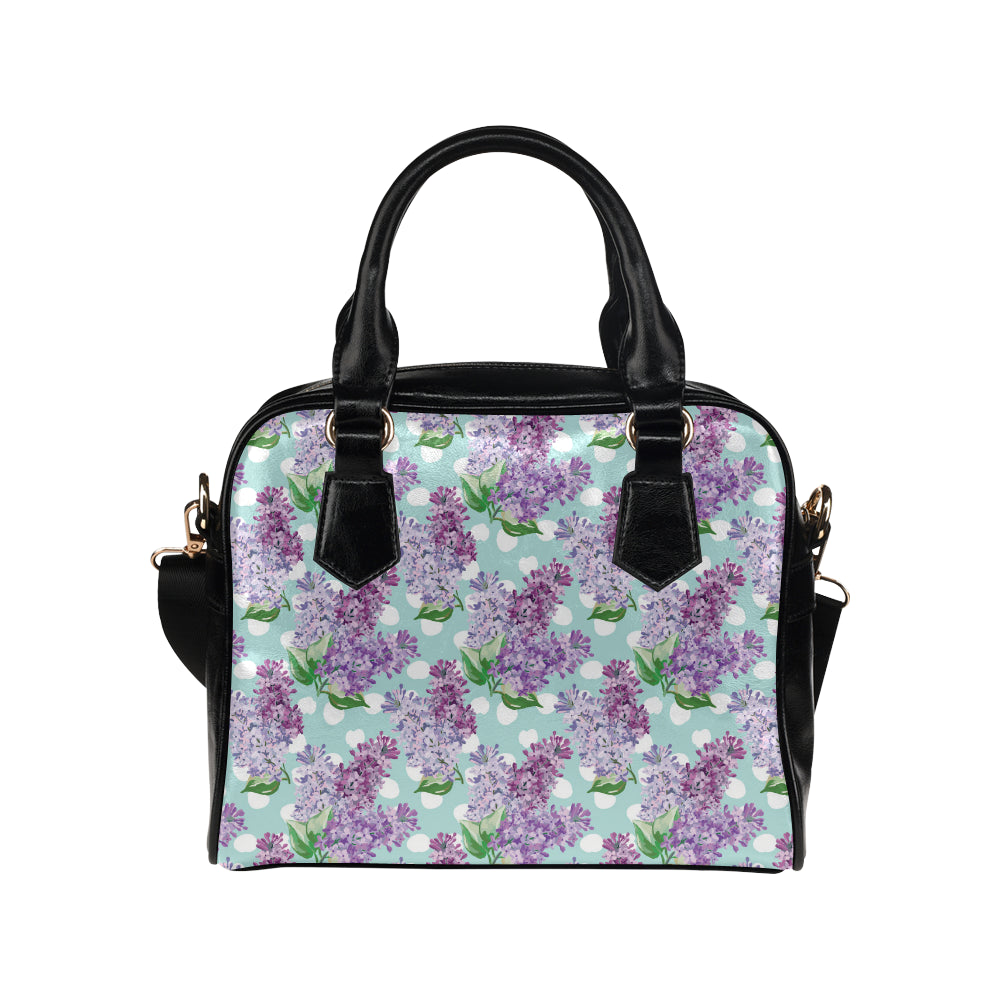 Lilac Pattern Print Design 02 Shoulder Handbag