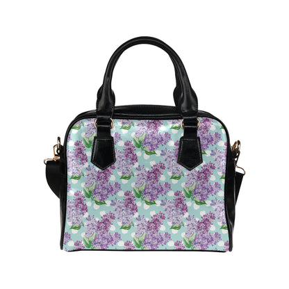Lilac Pattern Print Design 02 Shoulder Handbag