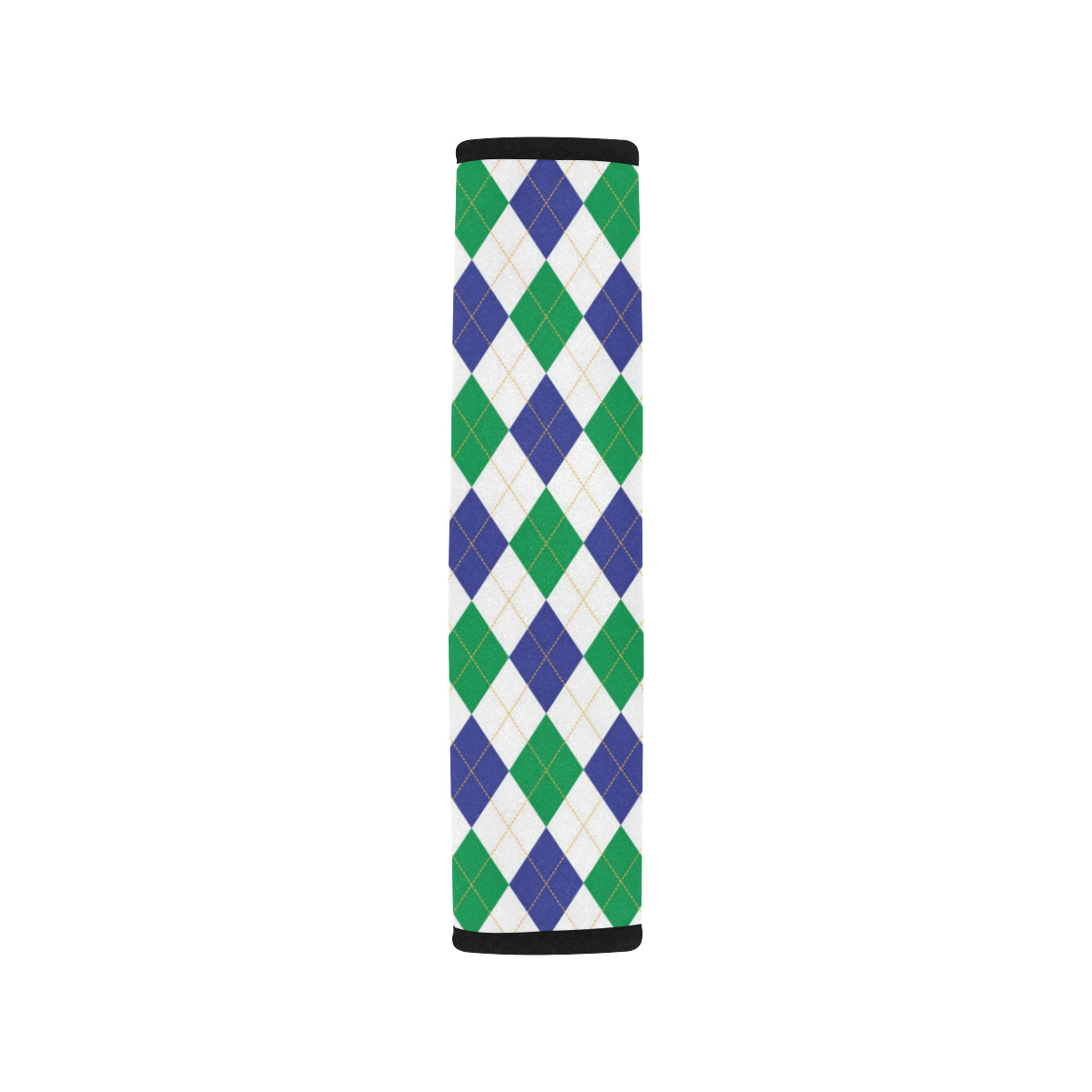 Argyle Green Blue Pattern Print Design 03 Car Seat Belt Cover