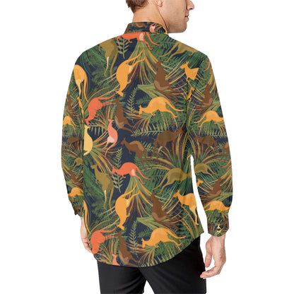 Kangaroos Pattern Print Design 07 Men's Long Sleeve Shirt