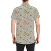 Birds Pattern Print Design 03 Men's Short Sleeve Button Up Shirt