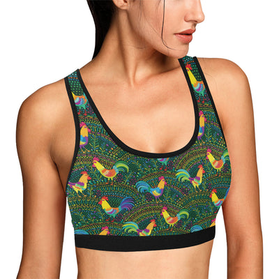 Rooster Pattern Print Design A01 Sports Bra