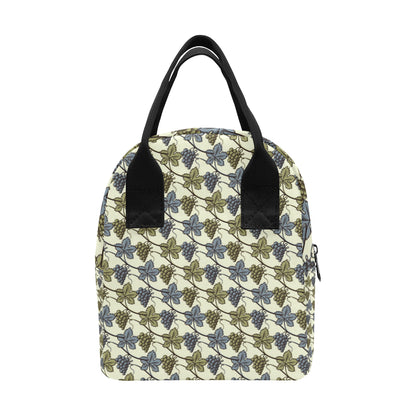 Grape Pattern Print Design GP03 Insulated Lunch Bag