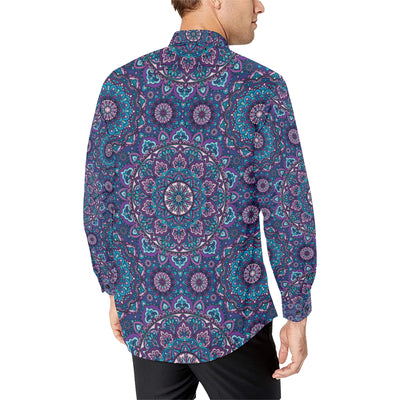 Medallion Pattern Print Design 05 Men's Long Sleeve Shirt