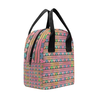 Heart Pattern Print Design HE010 Insulated Lunch Bag
